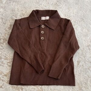 One Child size 3 Brown soft knit sweater polo